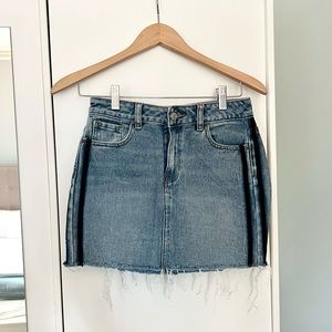 PacSun Distressed Jean Mini Skirt